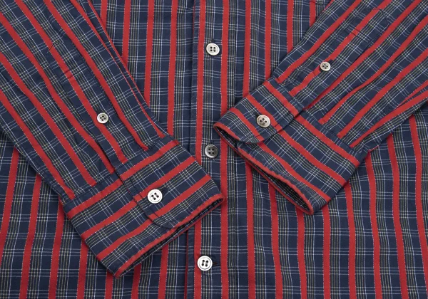 CABANE de zucca Checked Stripe Long-sleeved Shirt K-168983_010