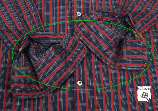 CABANE de zucca Checked Stripe Long-sleeved Shirt K-168983_011