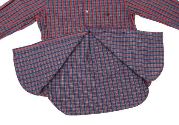 CABANE de zucca Checked Stripe Long-sleeved Shirt K-168983_013