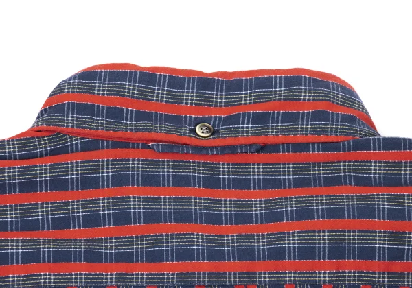 CABANE de zucca Checked Stripe Long-sleeved Shirt K-168983_015