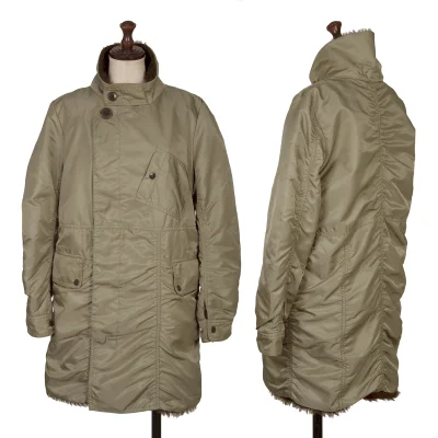 zucca Nylon Twill Puckering Alpaca Fur Lining Jacket