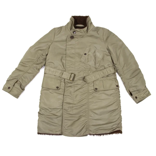 zucca Nylon Twill Puckering Alpaca Fur Lining Jacket K-168984_002