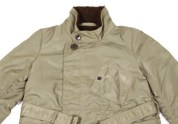 zucca Nylon Twill Puckering Alpaca Fur Lining Jacket K-168984_003