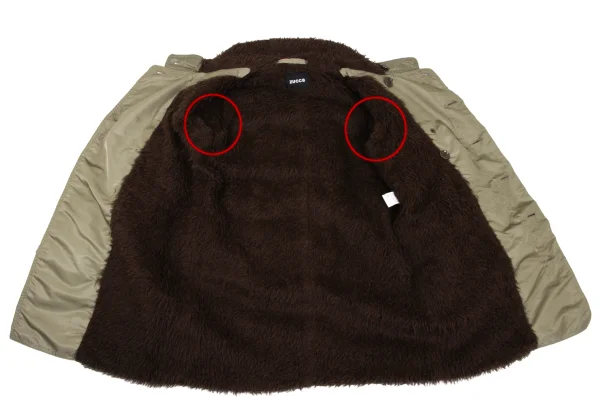 zucca Nylon Twill Puckering Alpaca Fur Lining Jacket K-168984_013