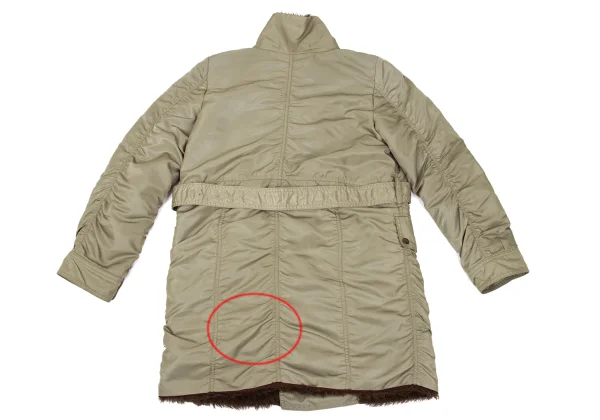 zucca Nylon Twill Puckering Alpaca Fur Lining Jacket K-168984_016