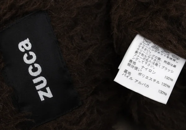 zucca Nylon Twill Puckering Alpaca Fur Lining Jacket K-168984_020