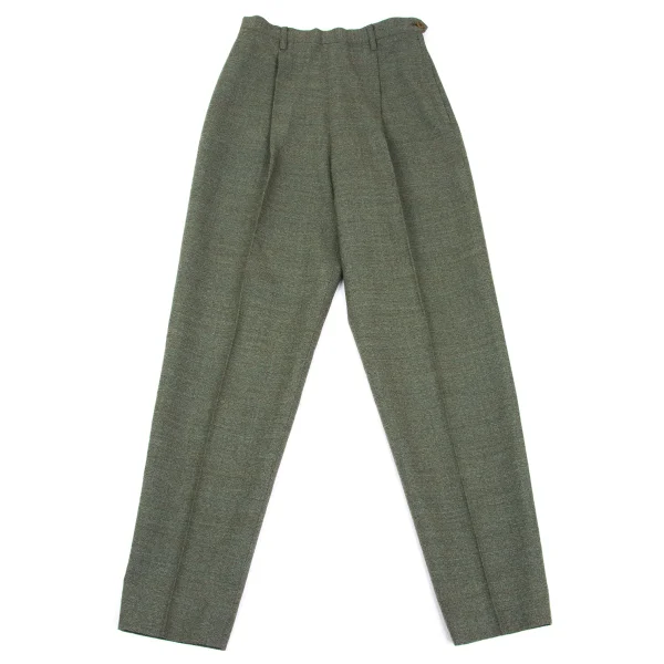 Paul Smith women Wool Tuck Pants Green 40 K-168985_001