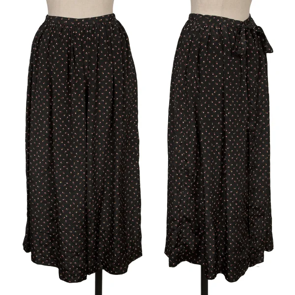 PINK HOUSE Floral Printed String Skirt Black S-M K-168987_001