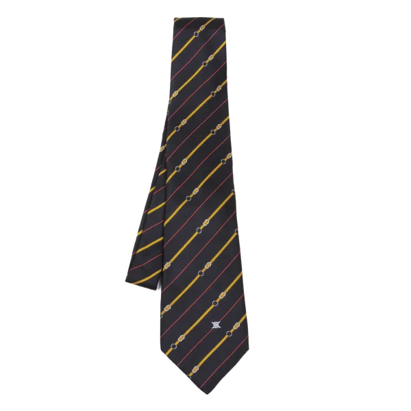 CELINE Silk Regimental Tie Navy  K-168991_001