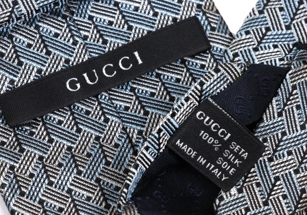 GUCCI Silk Geometric Pattern Tie K-168993_006