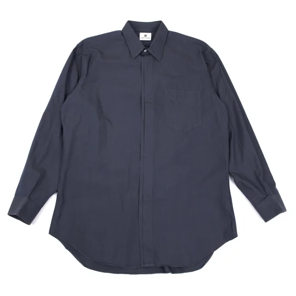 ISSEY MIYAKE im Cotton Fly-front Shirt Navy S-M K-168999_001