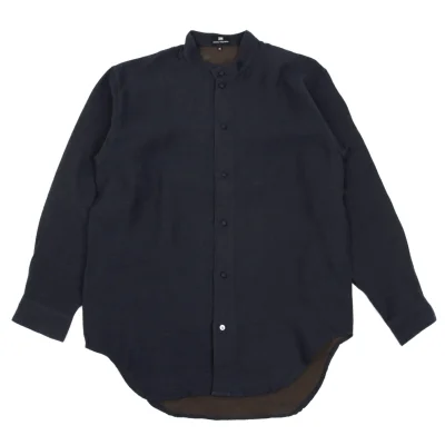 ISSEY MIYAKE im Wool Cotton Mao Collar Shirt