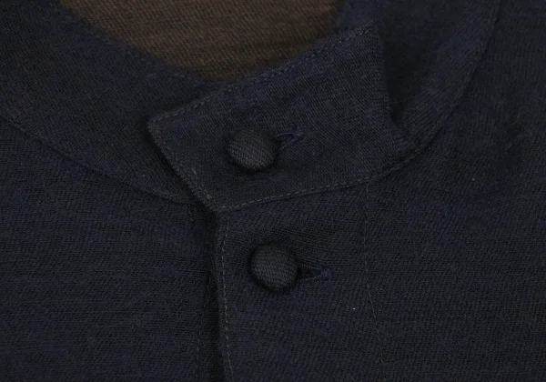 ISSEY MIYAKE im Wool Cotton Mao Collar Shirt K-169000_004