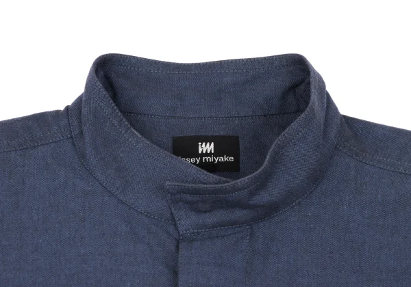 ISSEY MIYAKE im Cotton Fly Front Mao Collar Shirt K-169001_003