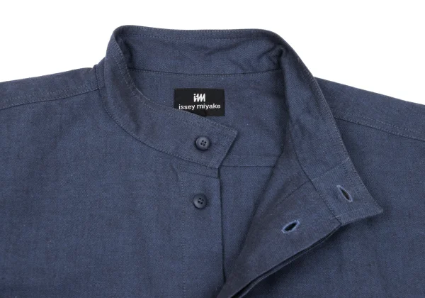 ISSEY MIYAKE im Cotton Fly Front Mao Collar Shirt K-169001_004