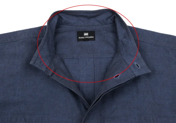 ISSEY MIYAKE im Cotton Fly Front Mao Collar Shirt K-169001_006