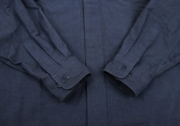 ISSEY MIYAKE im Cotton Fly Front Mao Collar Shirt K-169001_010