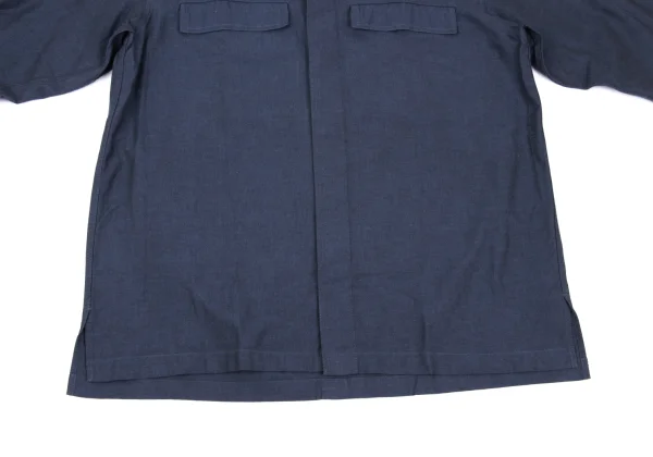 ISSEY MIYAKE im Cotton Fly Front Mao Collar Shirt K-169001_012