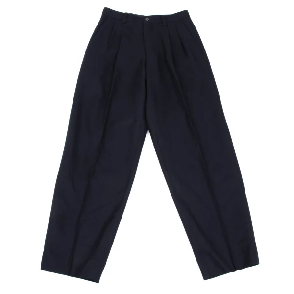 ISSEY MIYAKE MEN Wool Two Tuck Pants Navy S K-169004_001
