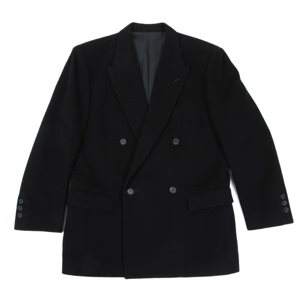 ISSEY MIYAKE MEN Wool Double-breasted Jacket Black S K-169006_001