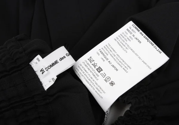 COMME des GARCONS GIRL Wool Gaba Shirred Waist Skirt K-169008_010