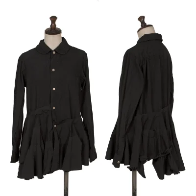 COMME des GARCONS Tiered Hem Round Collar Shirt
