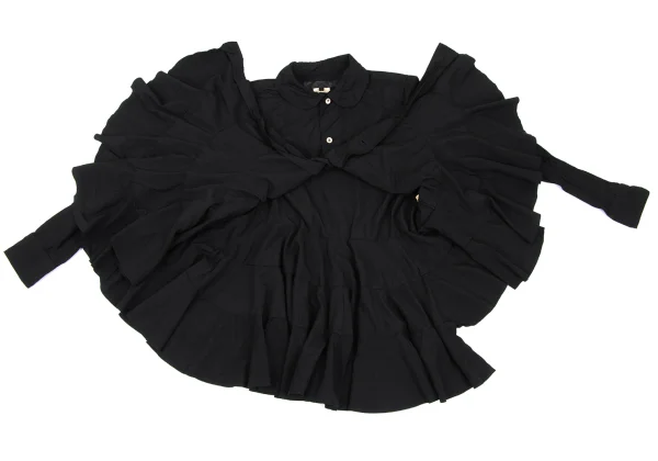 COMME des GARCONS Tiered Hem Round Collar Shirt K-169010_015