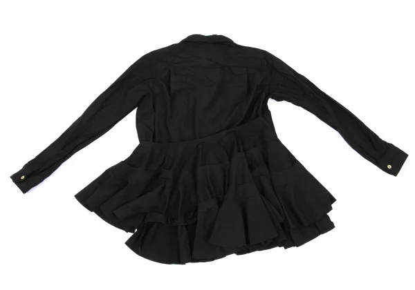 COMME des GARCONS Tiered Hem Round Collar Shirt K-169010_016