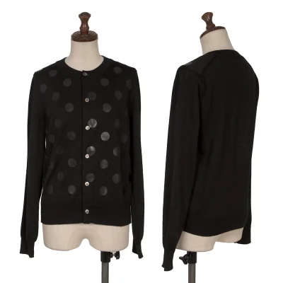 COMME des GARCONS Wool Front Dot Print Cardigan
