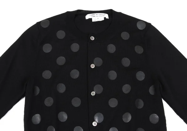 COMME des GARCONS Wool Front Dot Print Cardigan K-169012_003