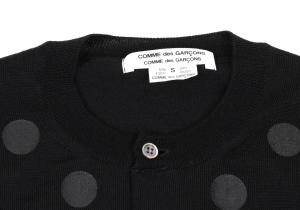 COMME des GARCONS Wool Front Dot Print Cardigan K-169012_004