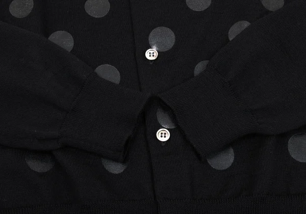 COMME des GARCONS Wool Front Dot Print Cardigan K-169012_006