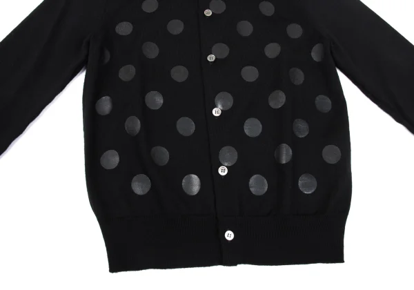 COMME des GARCONS Wool Front Dot Print Cardigan K-169012_008