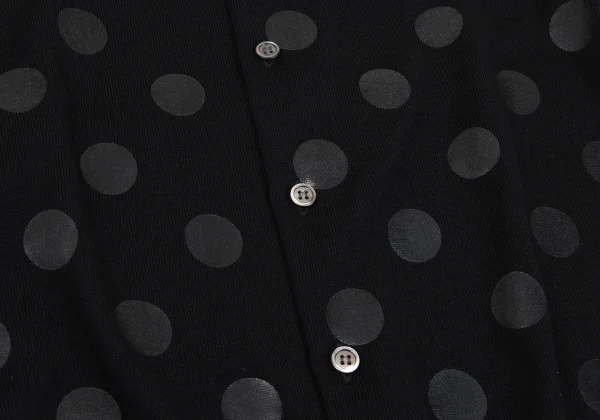 COMME des GARCONS Wool Front Dot Print Cardigan K-169012_009