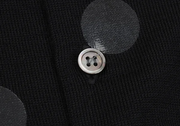 COMME des GARCONS Wool Front Dot Print Cardigan K-169012_010