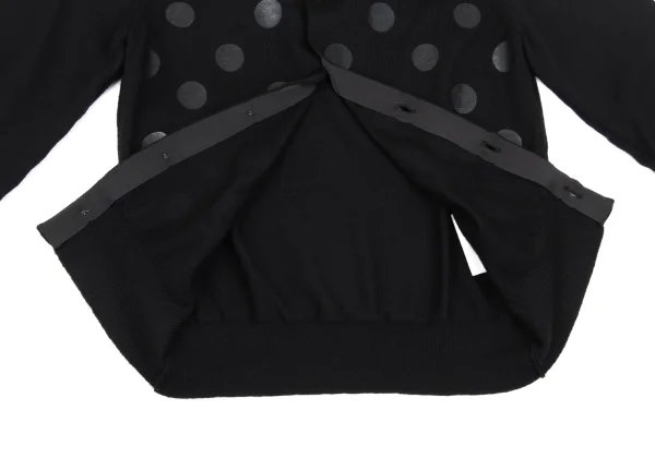 COMME des GARCONS Wool Front Dot Print Cardigan K-169012_011