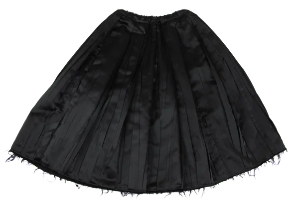 COMME des GARCONS Poly Cut-off Hem Design Wrinkled Pleats Skirt K-169014_002