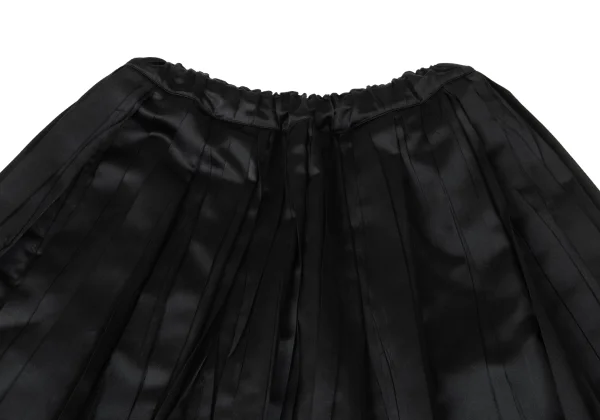 COMME des GARCONS Poly Cut-off Hem Design Wrinkled Pleats Skirt K-169014_003