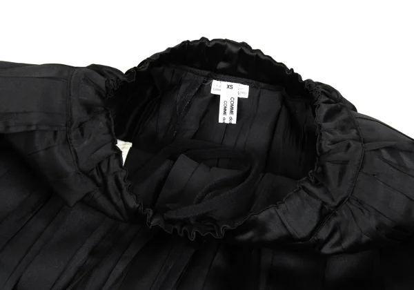 COMME des GARCONS Poly Cut-off Hem Design Wrinkled Pleats Skirt K-169014_005