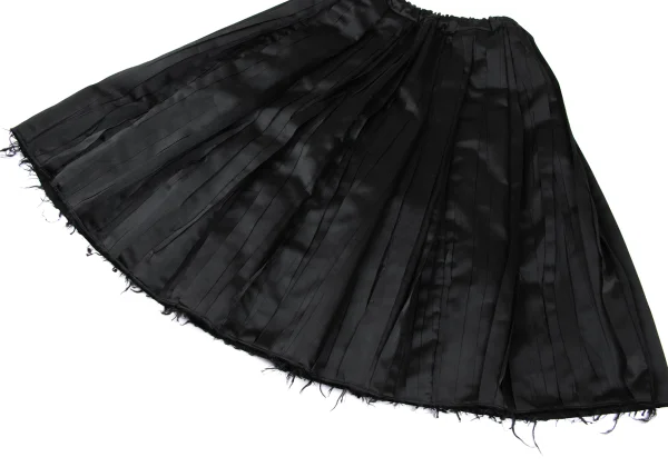 COMME des GARCONS Poly Cut-off Hem Design Wrinkled Pleats Skirt K-169014_006