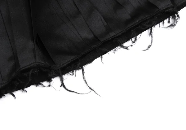 COMME des GARCONS Poly Cut-off Hem Design Wrinkled Pleats Skirt K-169014_007