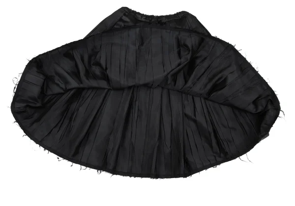 COMME des GARCONS Poly Cut-off Hem Design Wrinkled Pleats Skirt K-169014_008