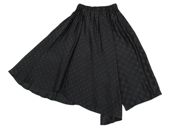 Y's Dot Jacquard Switching Design Cupra Skirt K-169015_002