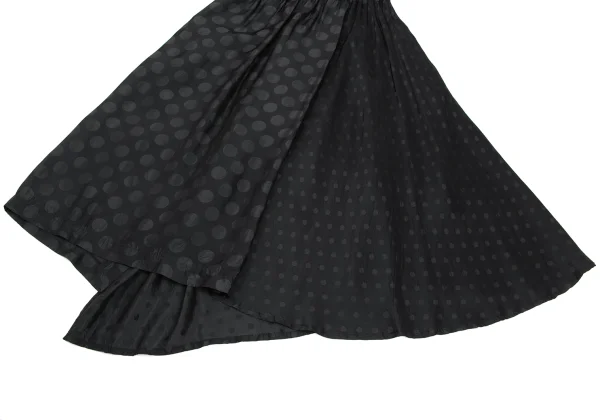 Y's Dot Jacquard Switching Design Cupra Skirt K-169015_010