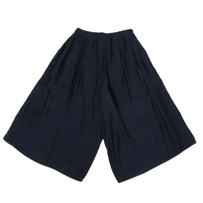 zucca Cupra Blend Tuck Wide Cropped Pants