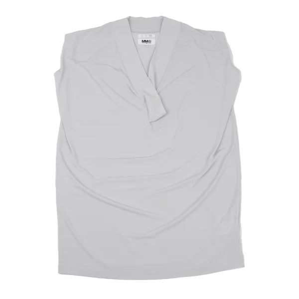 MM6 Rayon Poly Drape V Neck Dress K-169018_002