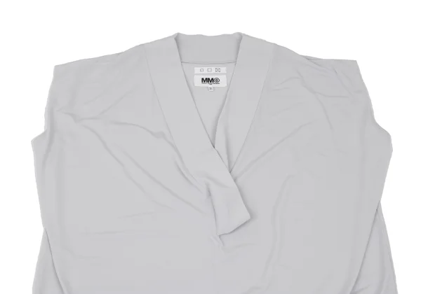 MM6 Rayon Poly Drape V Neck Dress K-169018_003