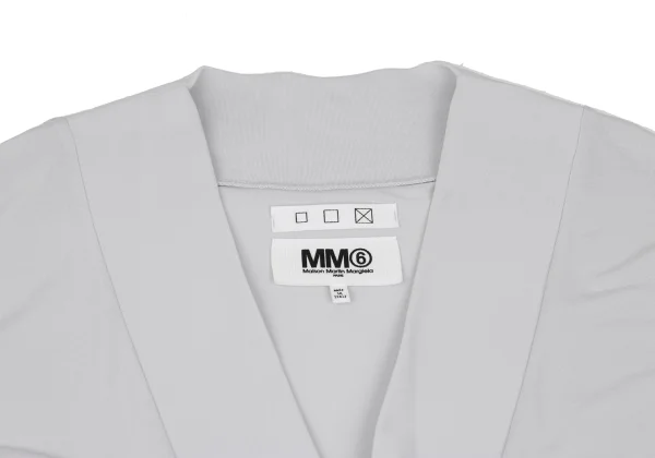 MM6 Rayon Poly Drape V Neck Dress K-169018_004