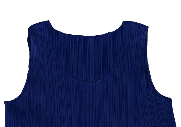PLEATS PLEASE Zigzag Switching Sleeveless Pleated Tunic K-169020_003