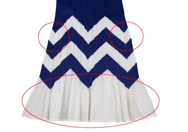 PLEATS PLEASE Zigzag Switching Sleeveless Pleated Tunic K-169020_005